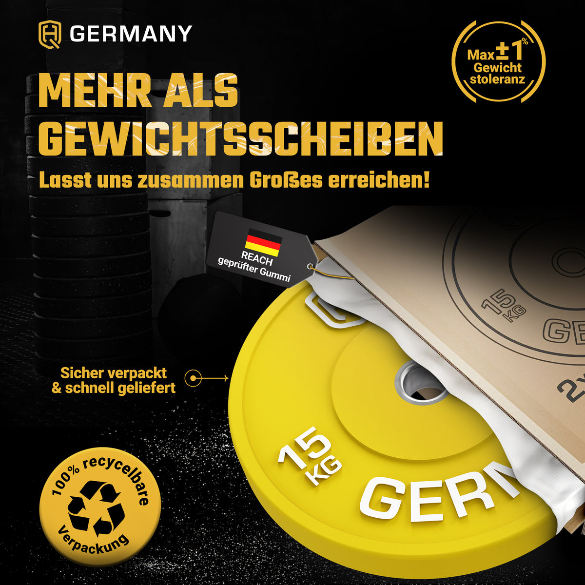 Olympic Bumper Plates 5-25KG | Paar/Set