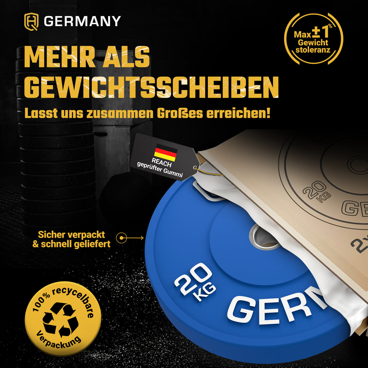 Olympic Bumper Plates 5-25KG | Paar/Set