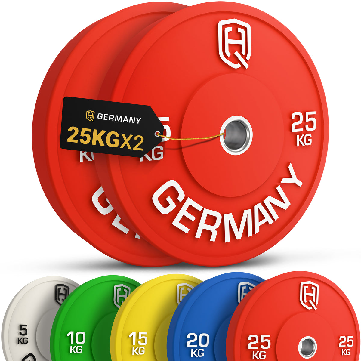 Olympic Bumper Plates 5-25KG | Paar/Set