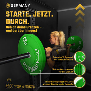 Olympic Bumper Plates 5-25KG | Paar/Set