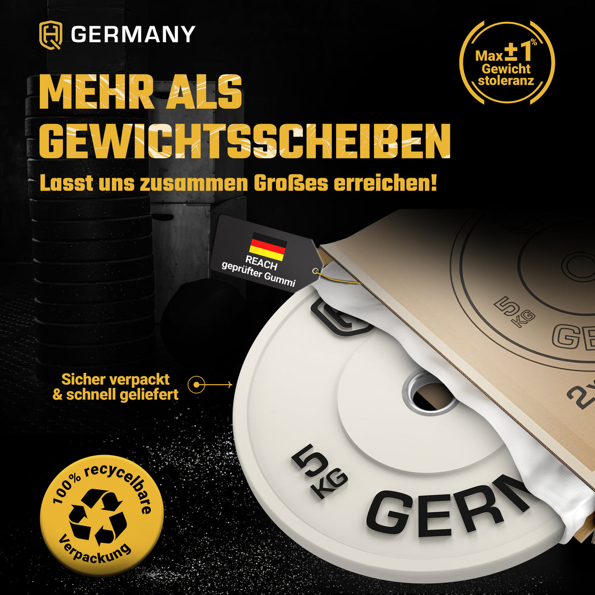 Olympic Bumper Plates 5-25KG | Paar/Set