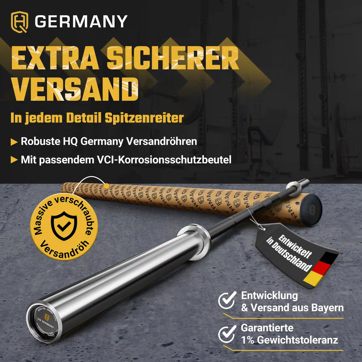 Performance Powerlifting Langhantelstange | 220cm | 1.000kg