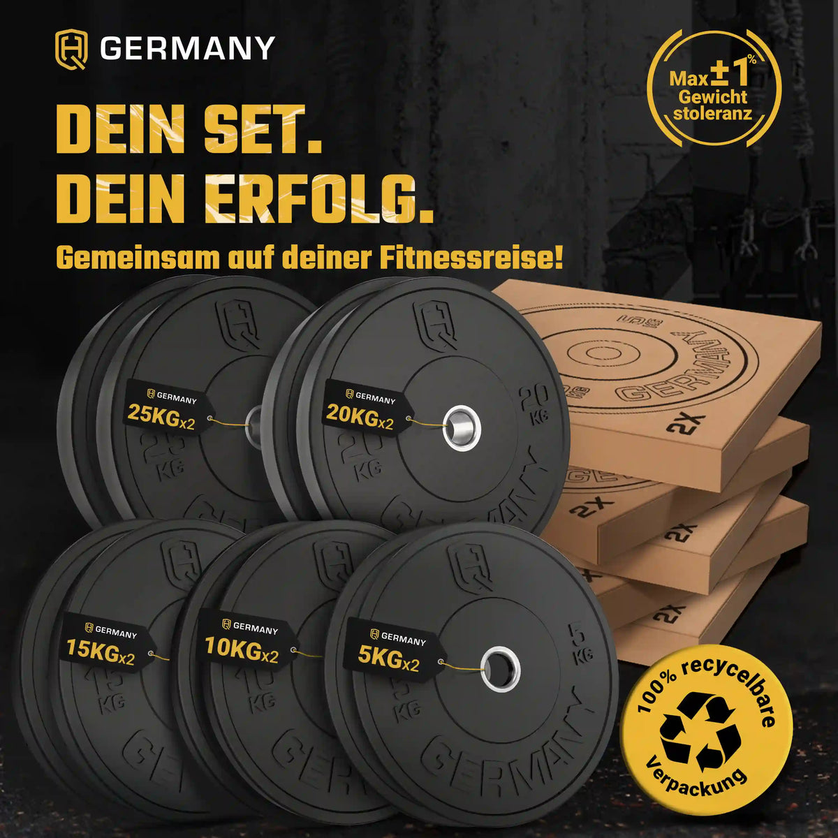 Training Bumper Plates 5-25KG | Paar/Set