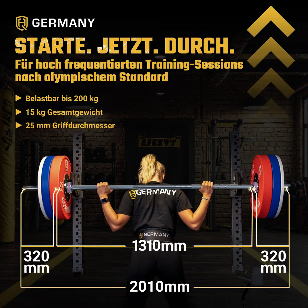 Training Allrounder Langhantelstange | Hartchrom-Beschichtung | Men/Women