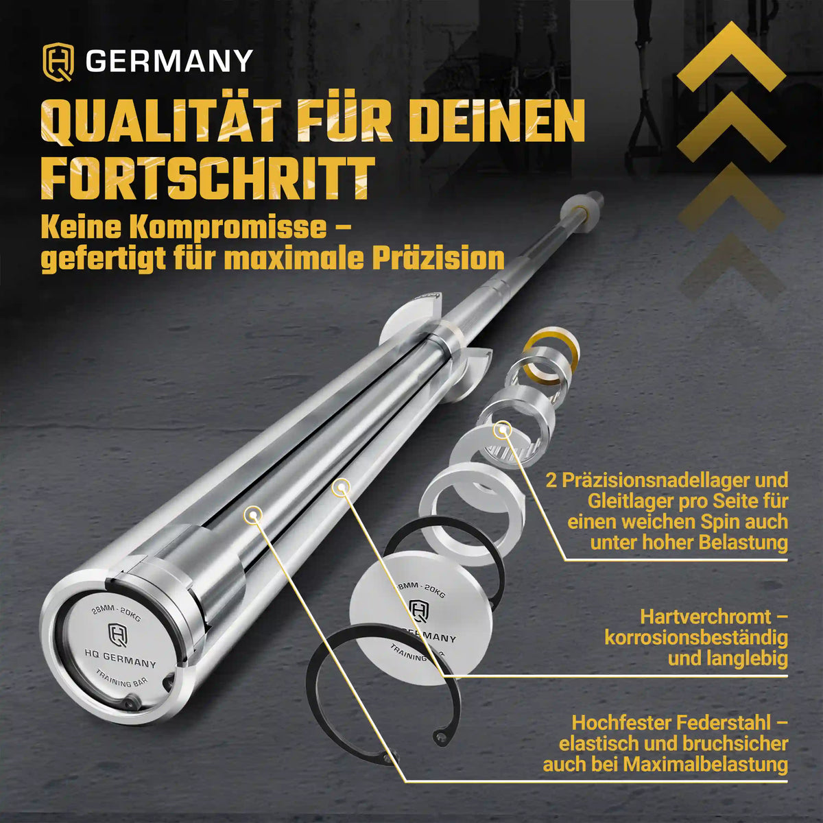 Training Allrounder Langhantelstange | Hartchrom-Beschichtung | Men/Women