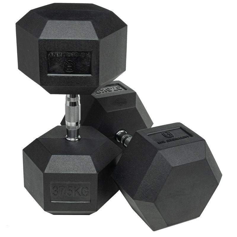 RitFit Hexagon Hantel 9 Kg – Beschichtete Gummihantel, Sechseckig, Rutschfester Griff, Für Krafttraining