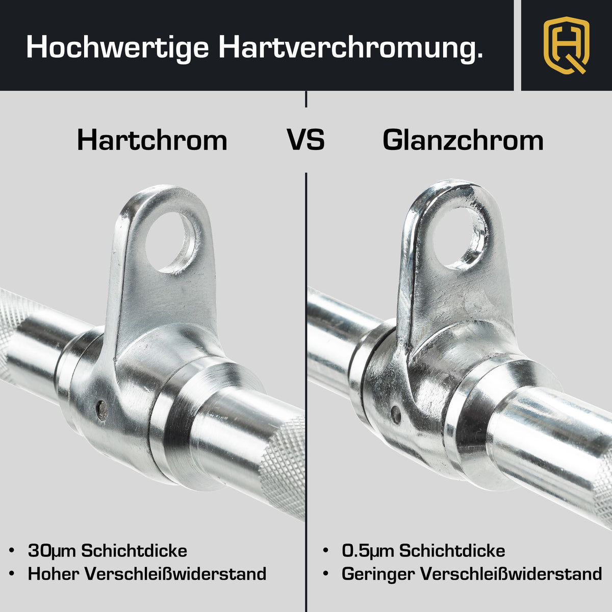 Latzugstange 120cm | Hartverchromt